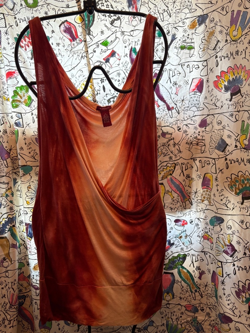 Produx tie dye draped sleeveless tunic